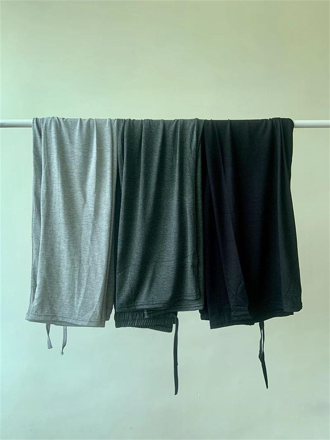 Women Summer Drawstring Ultra Thin Modal High Waist Drape Casual Sport Pants for Gray Sunscreen Fitness