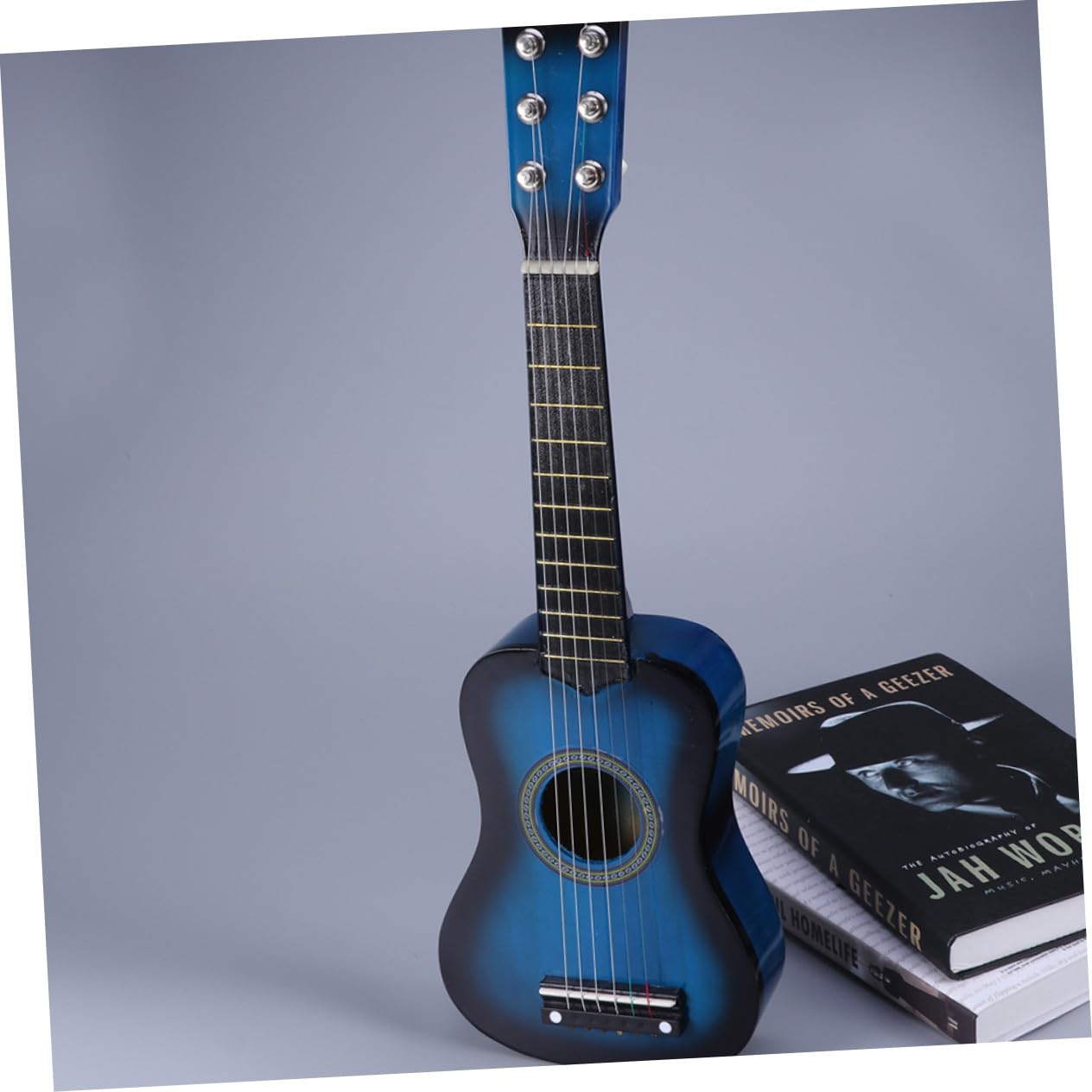 Chitarra Giocattolo Bambini 23 Pollici in Legno Blu | Strumento Musicale Portatile, Superficie Liscia e Bordi Arrotondati, Festa Scuola Decor