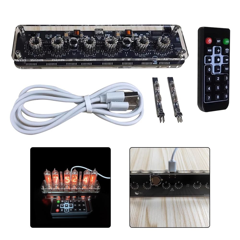IN14 Nixie Tube Clock Base, soporte de enchufe de 6 dígitos para