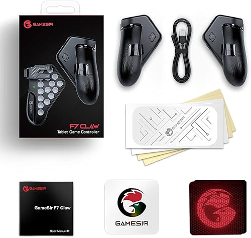 Miniatura 7 de GameSir Mando de juego móvil F7 Claw para tablet Android iPad controlador PUBG Plug and Play 4 gatillos sensibles palanca de mando de disparo de