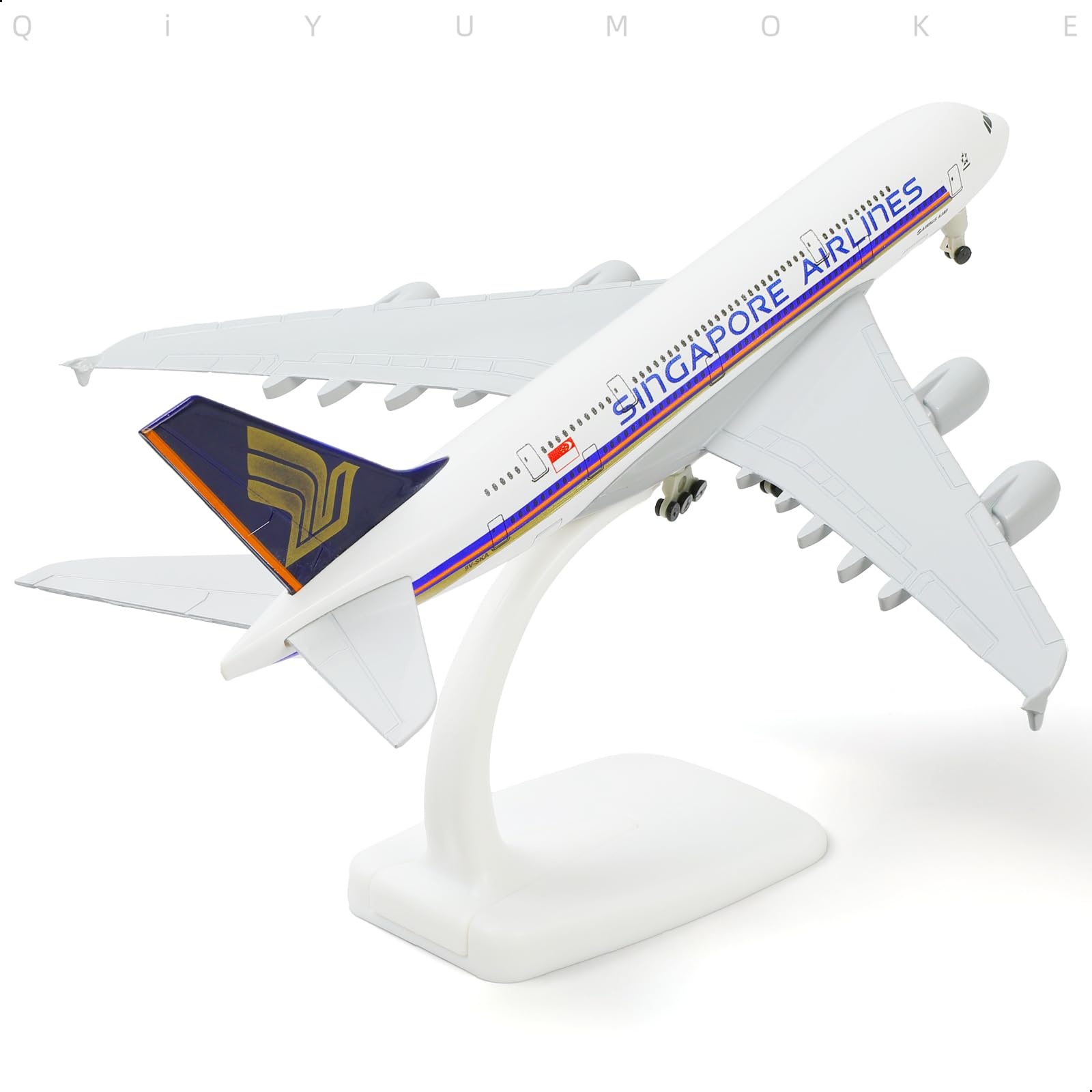 Amazon.co.jp: QIYUMOKE A380 シンガポール 1/300 ダイキャストメタル