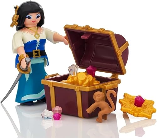 Playmobil Conjunto de construcción pirata con tesoro