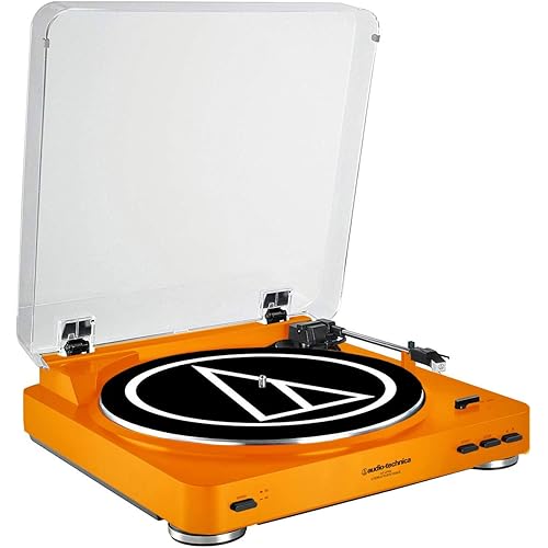 Audio-Technica AT-LP60 Fully Automatic Belt-Drive Stereo Turntable, Orange