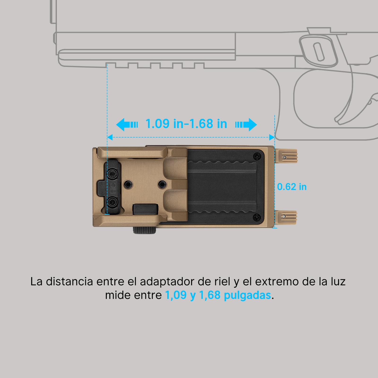 OLIGHT PL Mini 3 600 Lúmenes Alcance 100 Metros Duración de la Batería 76 Minutos Clip de Montaje con Tornillo