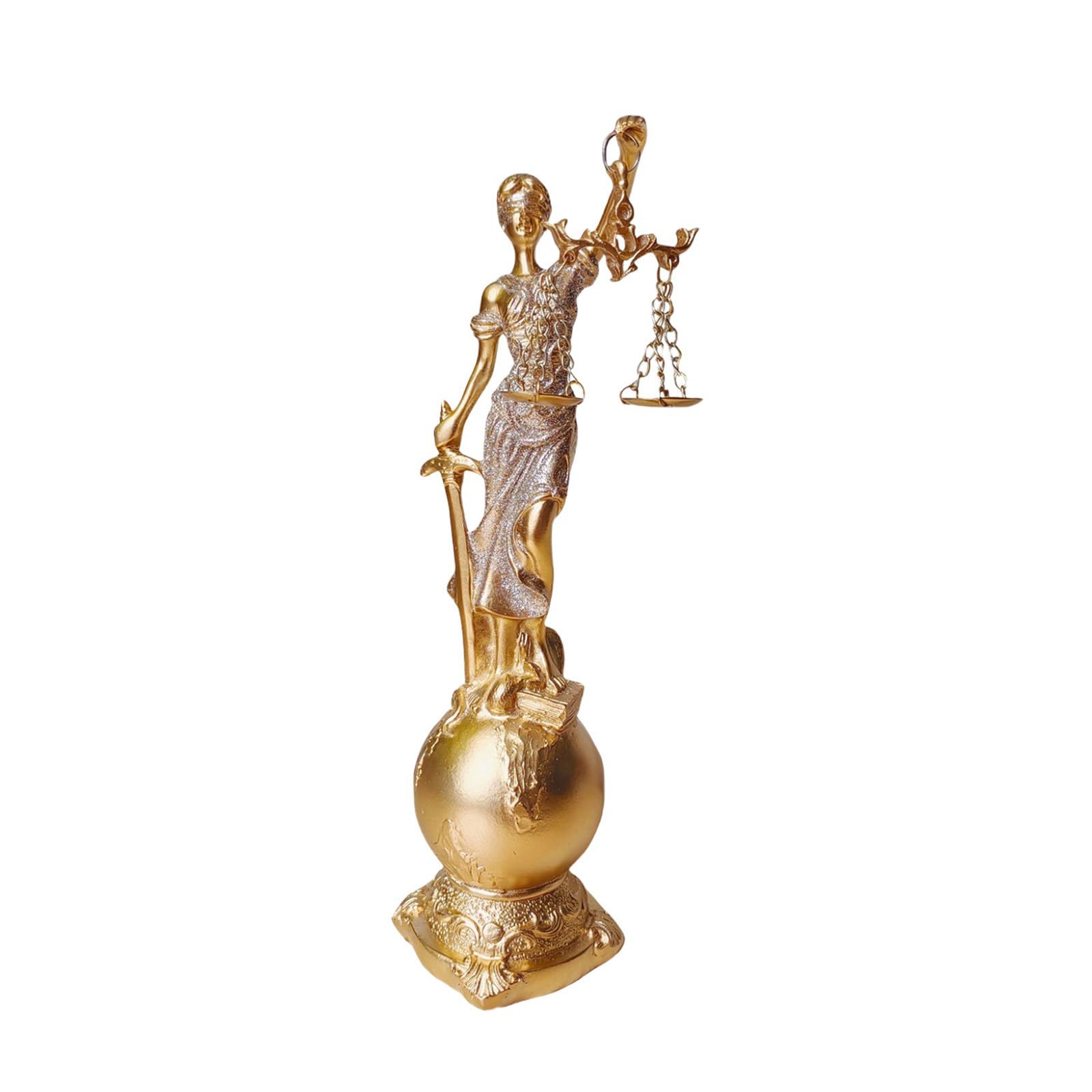 Hsioluted Lady Justices Sculpture Blind Law Lady Resins Figurine Fairness Woman Statue with Scale for Lawyers and Collectors Gift of Justices Sculpture