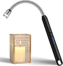 Electric Candle Lighter Long Reach Rechargeable USB C Lighters Electronic Arc Plasma Lighter with Long Flexible Neck for Scented Candles, BBQ, Camping, Grill - Gifts for Women Her Mom