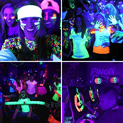 UV Black Light Party Light, 20W Sound Activated Black Lights for Parties,LED Strobe Blacklight Flood Light with Remote Control, Party Supplies for Halloween Birthday Dance Party