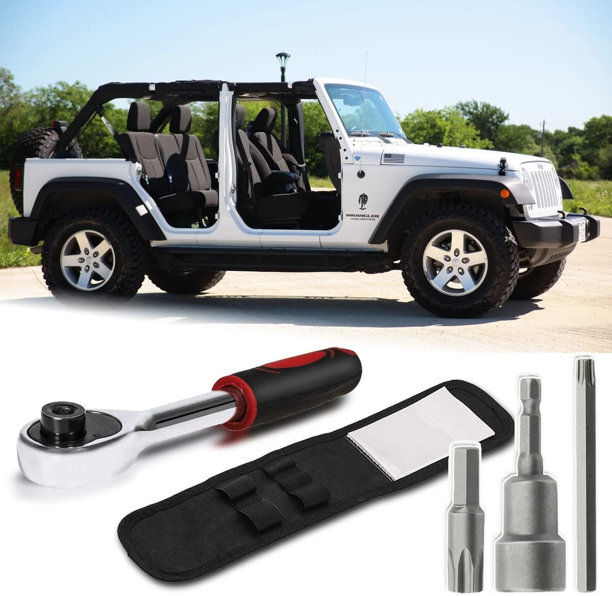 Bentolin Universal Hard Top Quick Removal Fastener Thumb Screw and Nut Kit for 1995-2016 Jeep Wrangler YJ TJ JK JKU Sports Sahara Freedom Rubicon X & Unlimited X 2 Door 4 Door Black BEN-00629