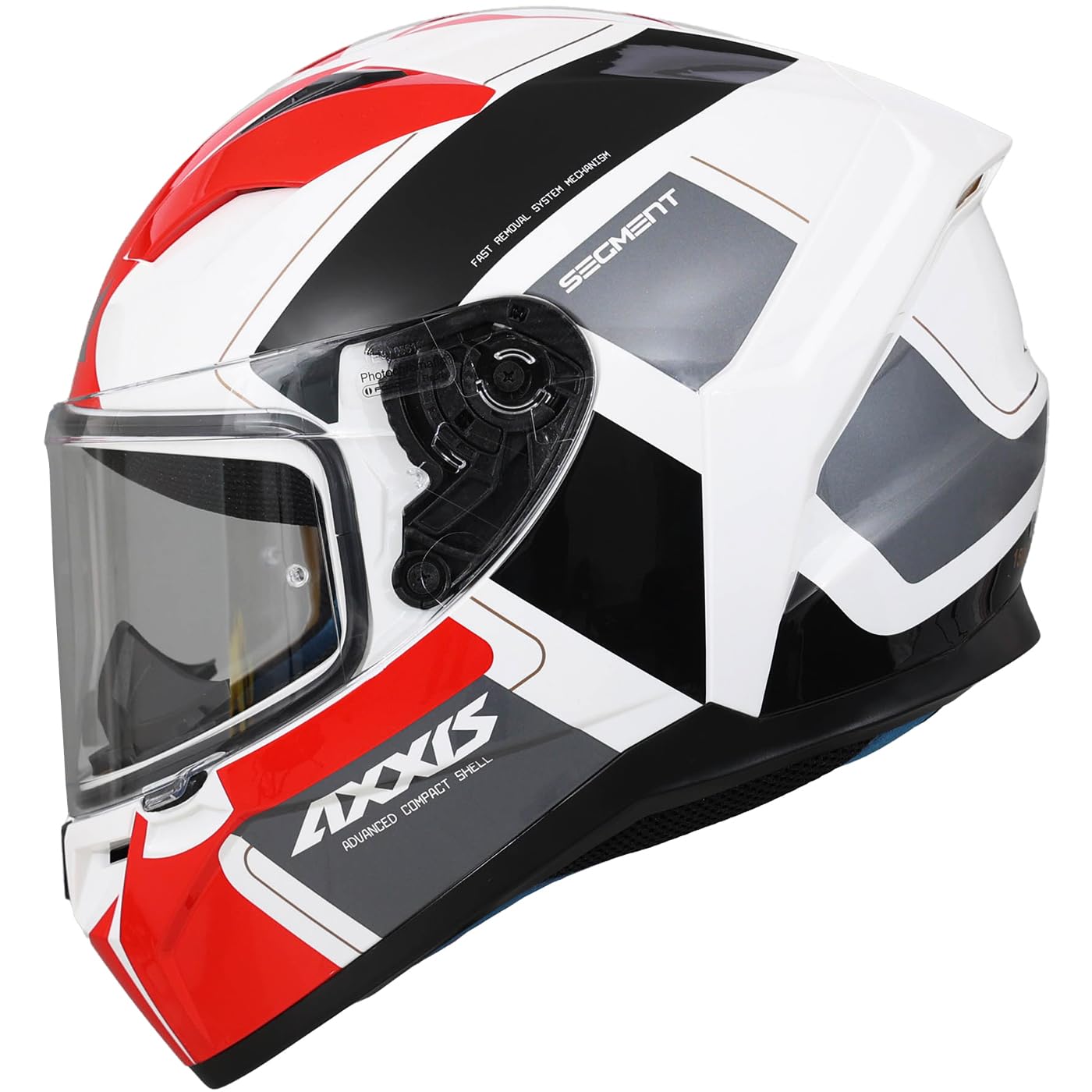 AXXIS Segment Vantage Full Face Helmet | ISI & DOT Certified | Dual Visor | Lightweight Polycarbonate Shell | Aerodynamic & Comfortable-image-48