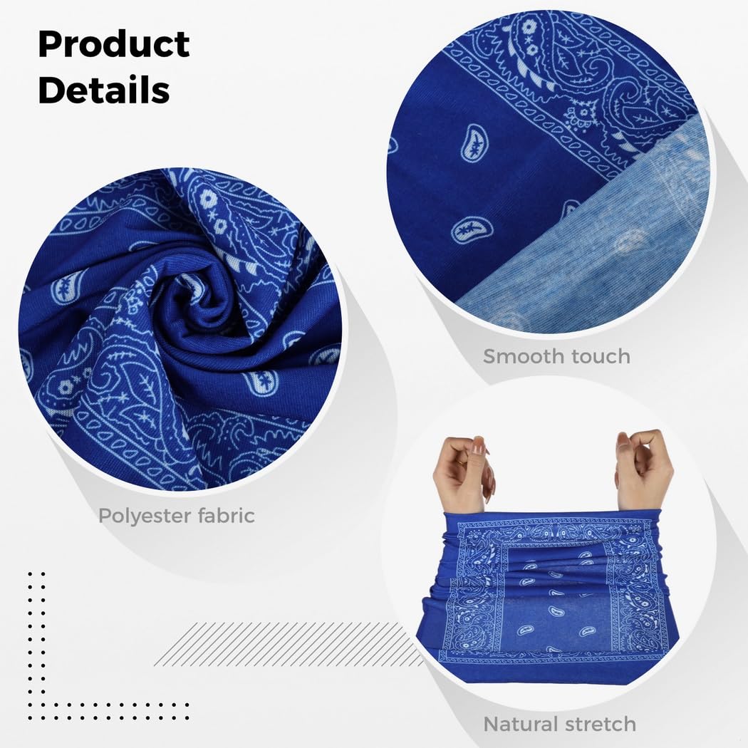30 ghette per il collo, fasce elastiche sportive, fasce elastiche per la testa che assorbono il sudore, 24 x 41 cm, fibra di poliestere unisex per corsa e yoga