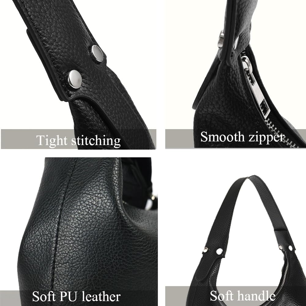 2026 Hobo Handbags, Vegan Leather Shoulder Bags for Women, Clutch Y2K Purse Handbags Tote Bag | Vegan Leather, Y2K Purse - Image 5