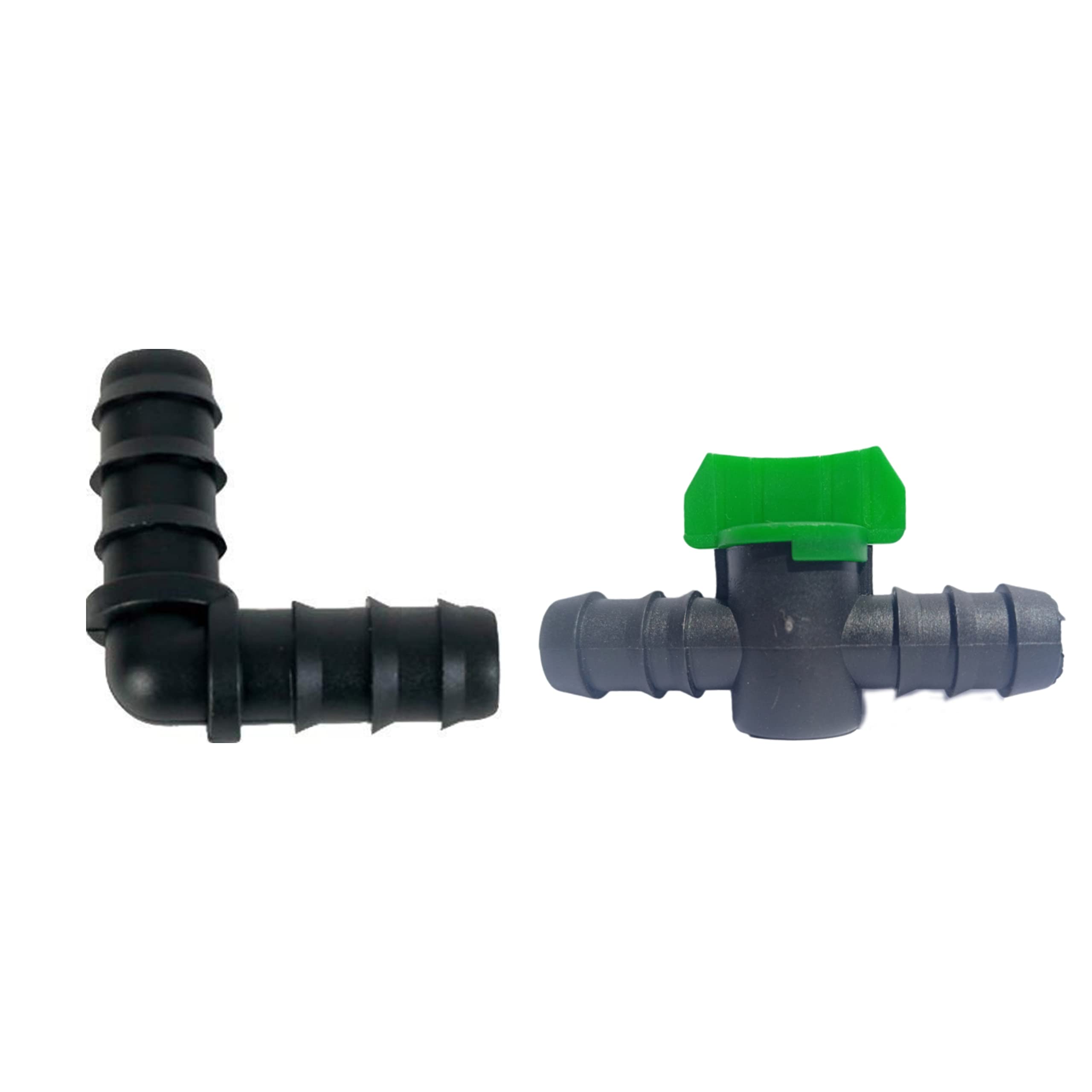 NEXTGEN AGRO drip Irrigation kit Accessories 16mm Elbow & 16 mm Straight Connectors with Tap Combo Pack (16MM ELBOW-100 Qty/TAP-100 Qty) (B09SJ3R59W) Amazon Price History, Amazon Price Tracker