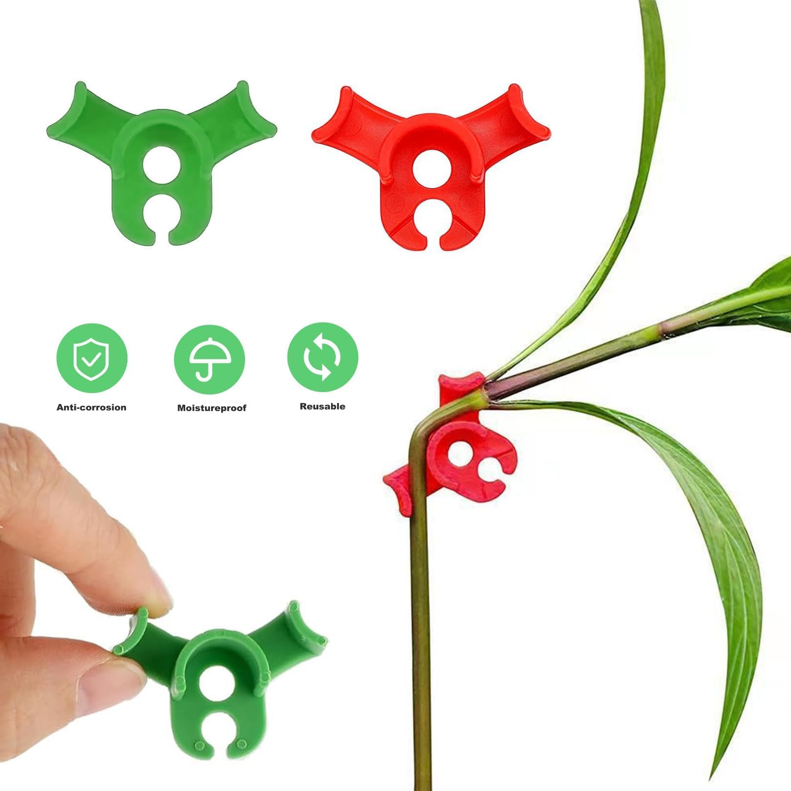 40 clip Lst per piante, clip per piante, allenamento a basso stress, staffe di supporto per