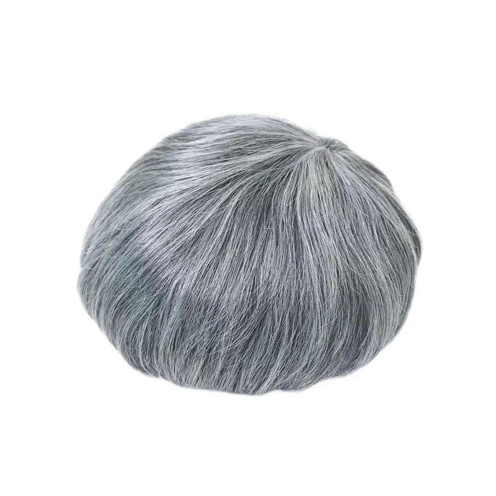 Perücke Herren 0,08 mm cienka skóra tupecik dla mężczyzn, 20 x 25 cm, podstawa PU, pętelka w kształcie litery V, prawdziwe ludzkie włosy, męska treska dla mężczyzn (1B60)