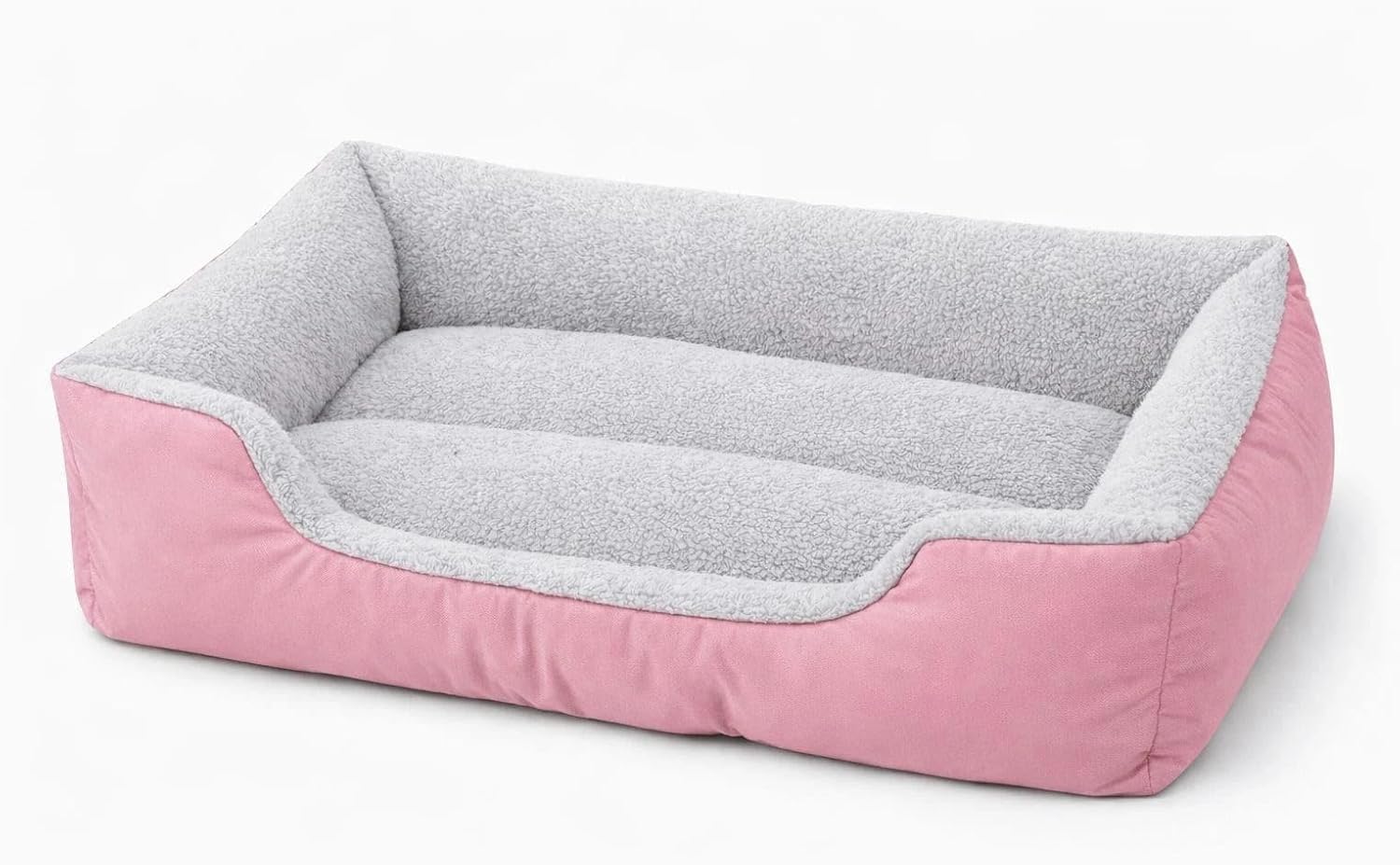 oceanevo Large Dog Bed Sofa - Washable Orthopedic Dog Beds - Soft Plush Non-Slip Bottom Pet Bed in 6 Sizes - Orthopedic Dog Cushion (Blush Pink, 47x37x15 cm)