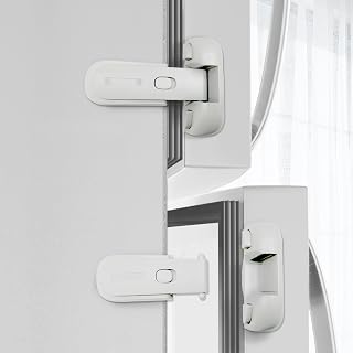 Moonybaby Baby Safety Freezer Door Latches to Keep Closed, Also for Fridge Lock for Kids, 2-Pack, White