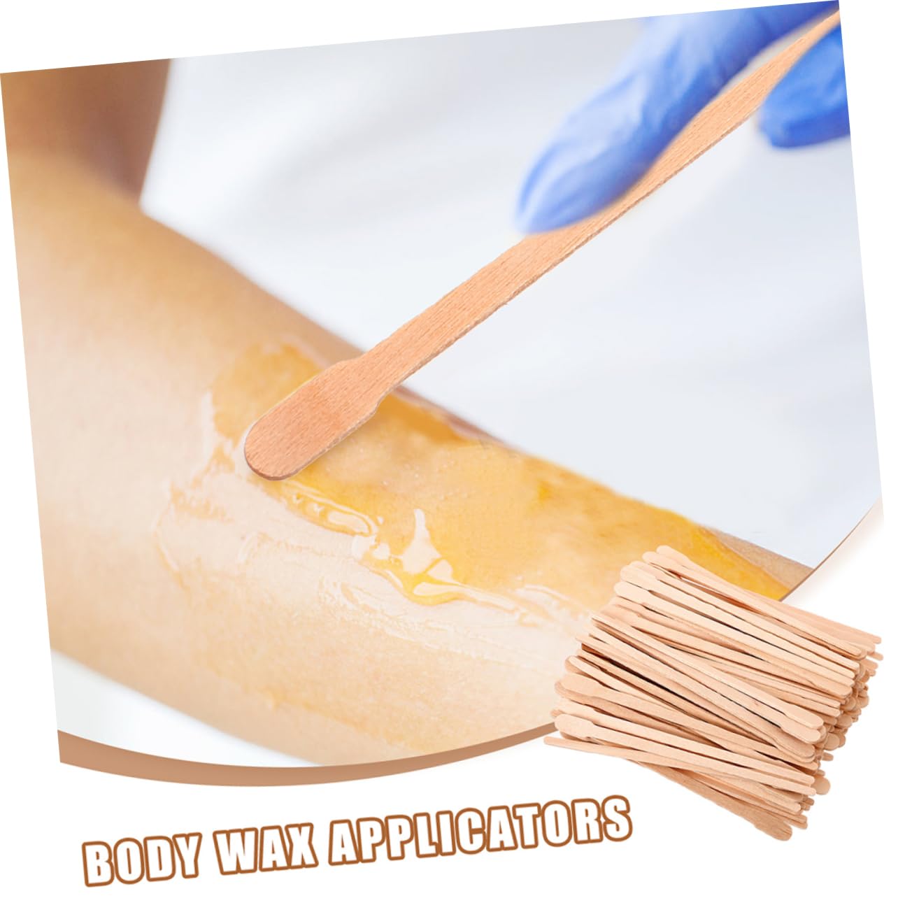 300pcs Wax Applicator Sticks for Eyebrow and Nose Hair Removal Wooden Waxing Spatulas for Smooth Application and Grooming for Facial Waxing Kits