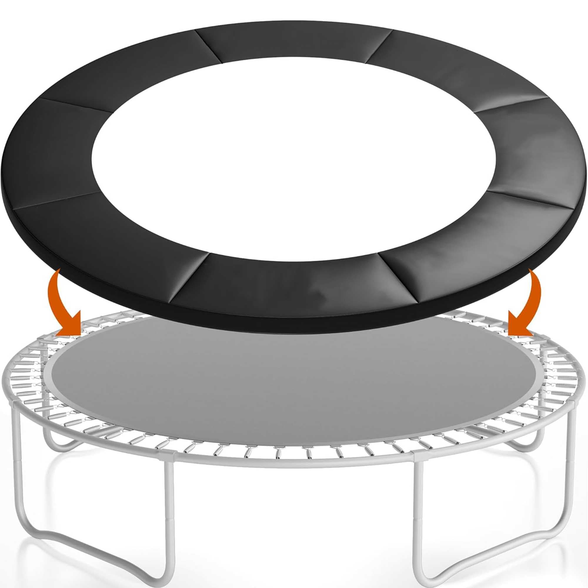 Telo protettivo universale per trampolino, 183 – 487 cm, resistente agli strappi, resistente ai raggi UV, resistente alle intemperie, garantisce sicurezza e longevità dei bambini, ideale per esterni
