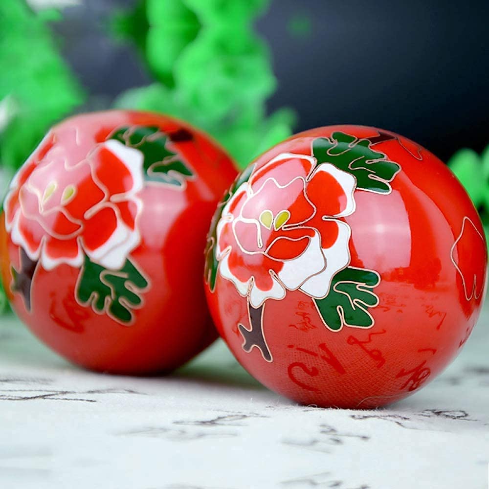 Balles Anti-Stress pour Adultes, balles Baoding Balles Anti-Stress pour Adultes Balles d'exercice Chinoises avec carillons et balles de santé Yin Yang, stimulent Les poin