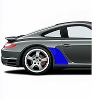Vista 27 de Adhesivos de vinilo para guardabarros laterales con chip de roca lateral compatibles con Porsche 911 996 997 991 992 (991, azul)