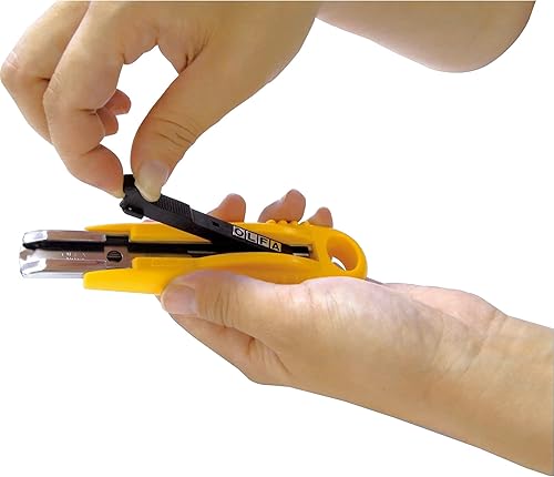 Miniatura 4 de OLFA Cuchillo utilitario de seguridad auto-retráctil (SK-4)  Cortador de caja semiautomático multiusos con hoja autoretráctil y mango