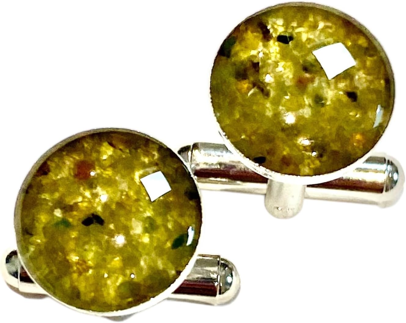 Silver Cufflinks, Silver and Peridot Cufflinks, gifts for him, Crystal Cufflinks, Designer Cufflinks, Cufflinks, 16th Wedding Anniversary Cuffflinks, August Birthstone Cufflinks