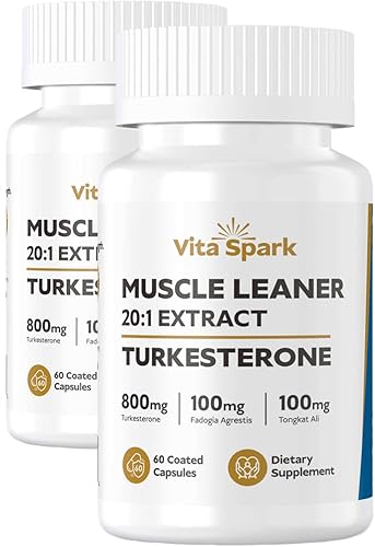 Miniatura 8 de Turkesterone Muscle Leaner - Extracto 20:1 16,000 mg con Tongkat Ali y Fadogia Agrestis, suplemento masculino de alta potencia para rendimiento,