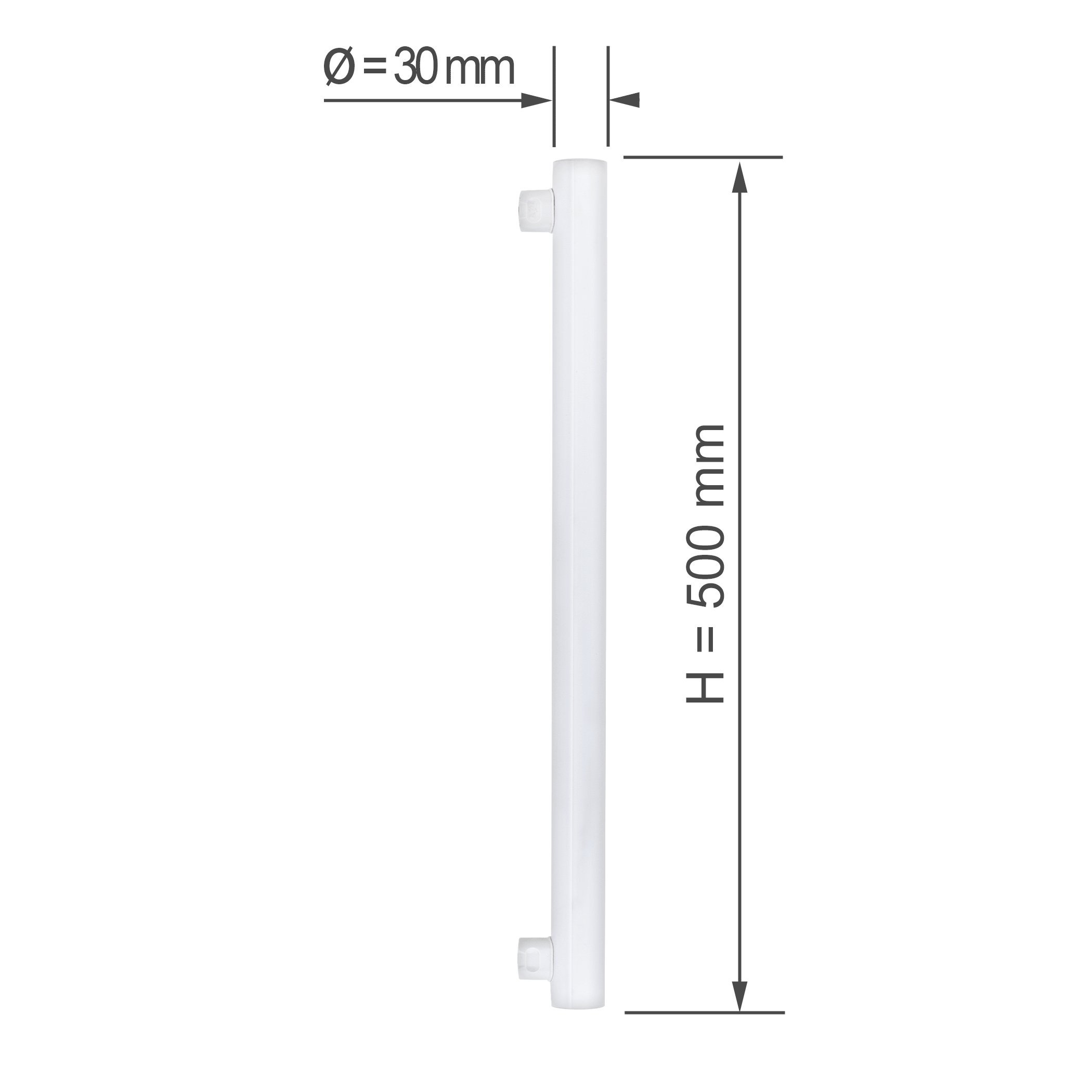 SEBSON Lampadina LED S14S 8W - Set da 4-880lm, Bianca Calda 3000K | Equivalente a 60W - Non Dimmerabile - Angolo di Diffusione 150° - Lampadina LED Lineare 50cm 230V