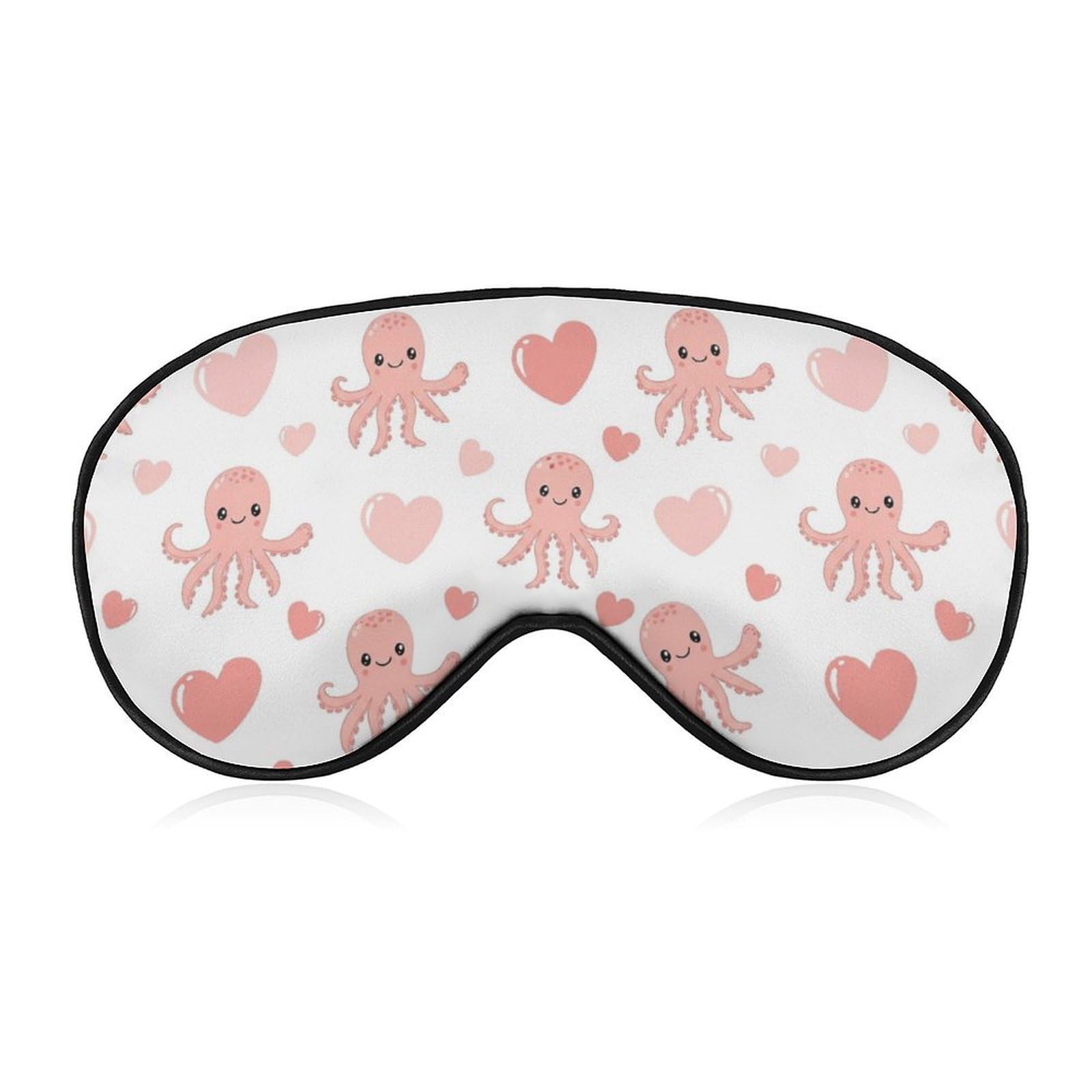 Sleep Mask Blackout Eye Mask for Sleeping Hearts Pattern Night Blindfold for Men Women
