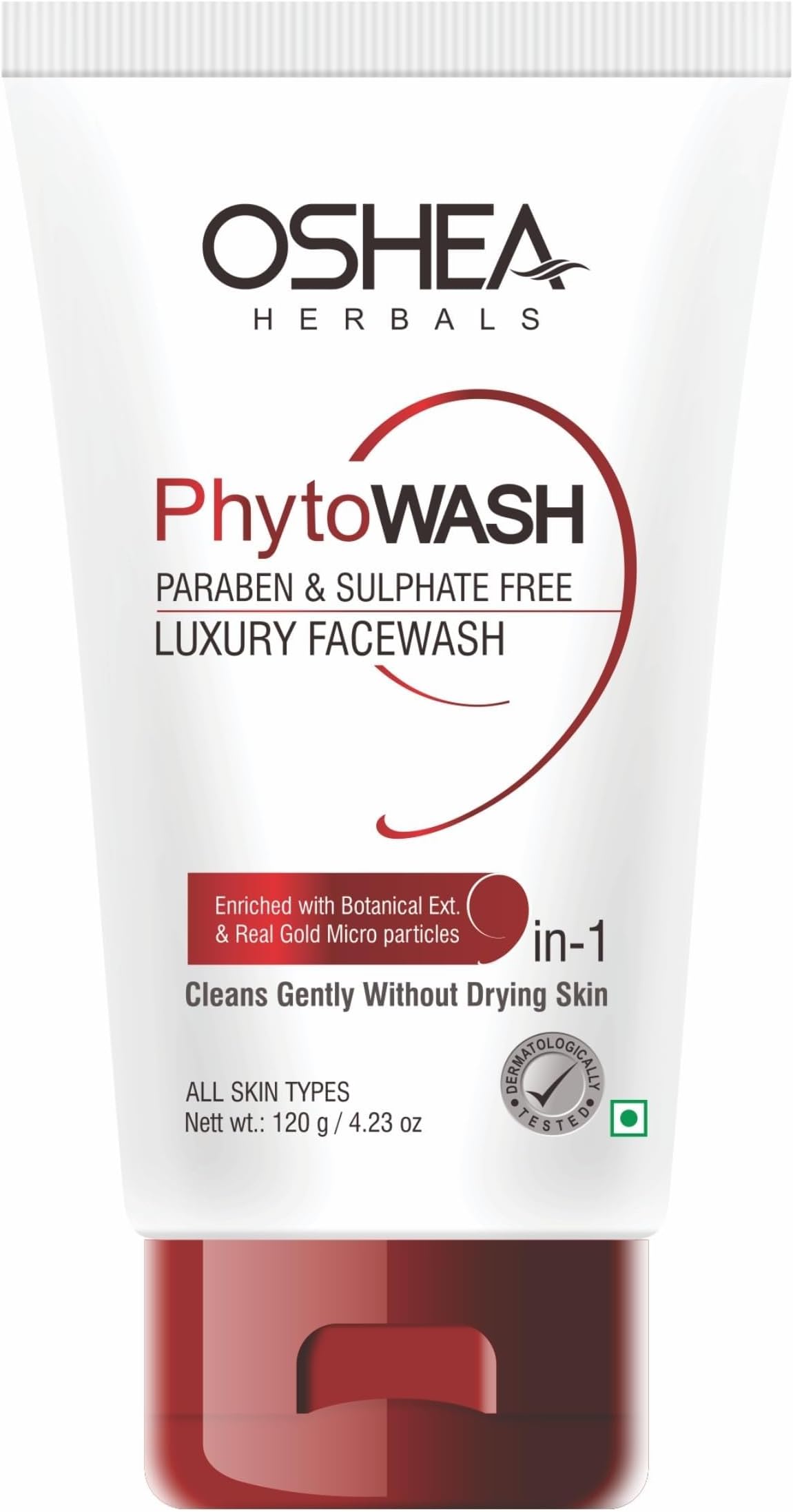 Herbals Phytowash Luxury Face Wash for All Skin Types | Removes Impurities with Deep & Gentle Cleansing without Drying Skin | Enriched with Botanical Extracts & Real Gold Micro Particles 120g