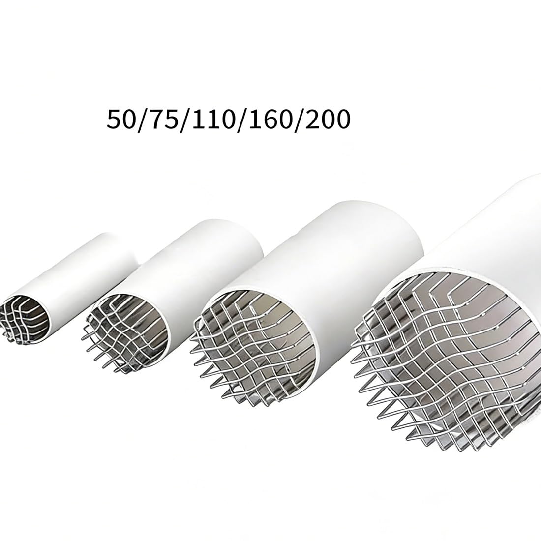 Protector De Canalones, Cubiertas para Desagües Exteriores, Cubierta para Tuberías De Desagüe, Cubiertas De Acero Inoxidable 304 para Evitar La Acumulación De Hojas(Fits 110mm)