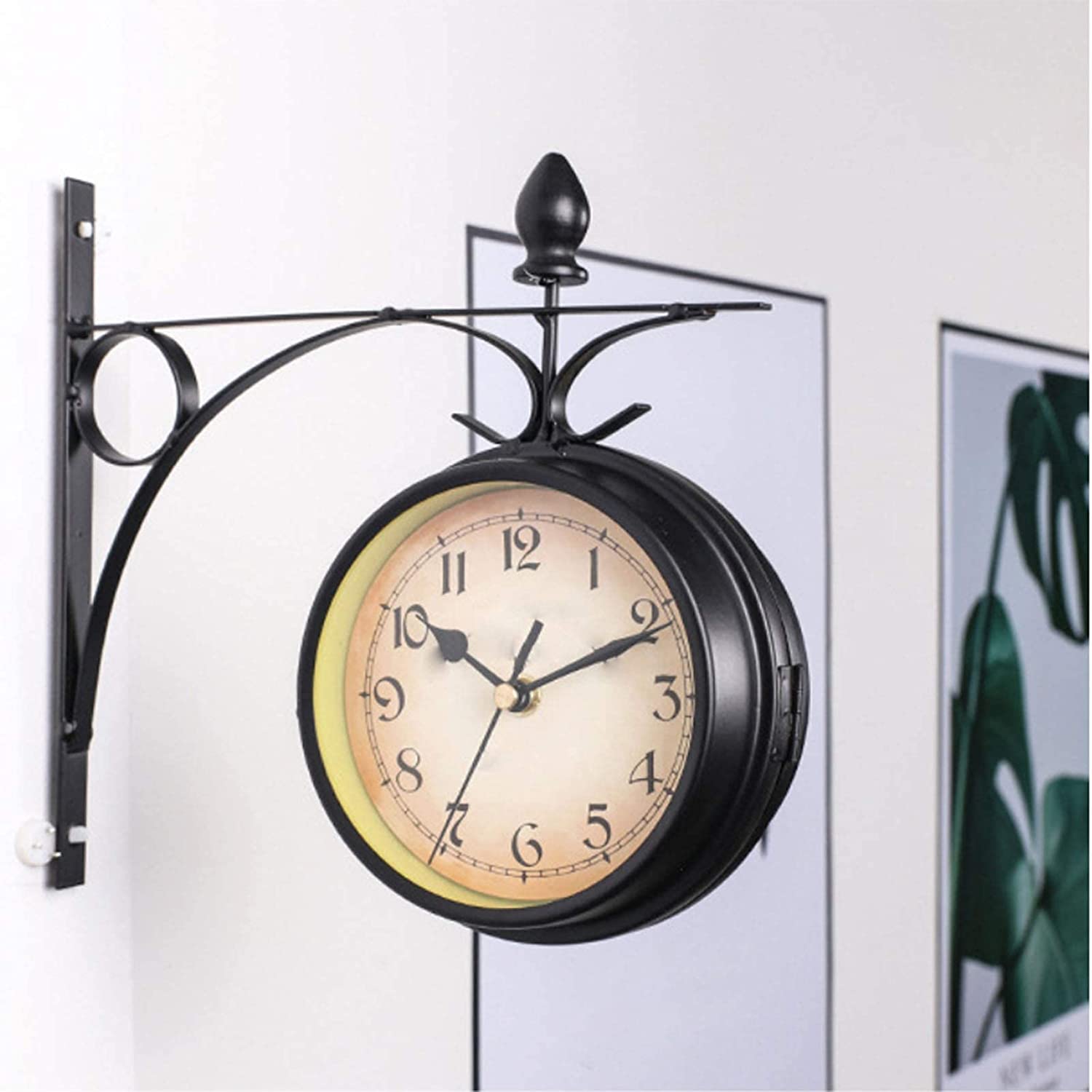 XJBTBA Horloge Murale extérieure, Horloge Murale de extérieure, Horloge Murale Suspendue, Horloge Murale Non étanche pour décoration de, Chambre à Coucher, Bureau, Cuisine, Salon, Blanc