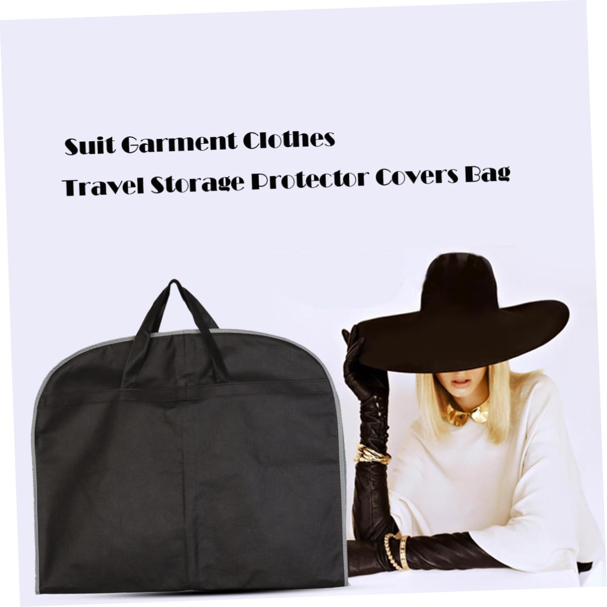3 piezas Funda para Trajes de Viaje Protector de Ropa con Cremallera Asa y Tejido No Tejido Transpirable Plegable Antipolvo para Maletero y Viajes