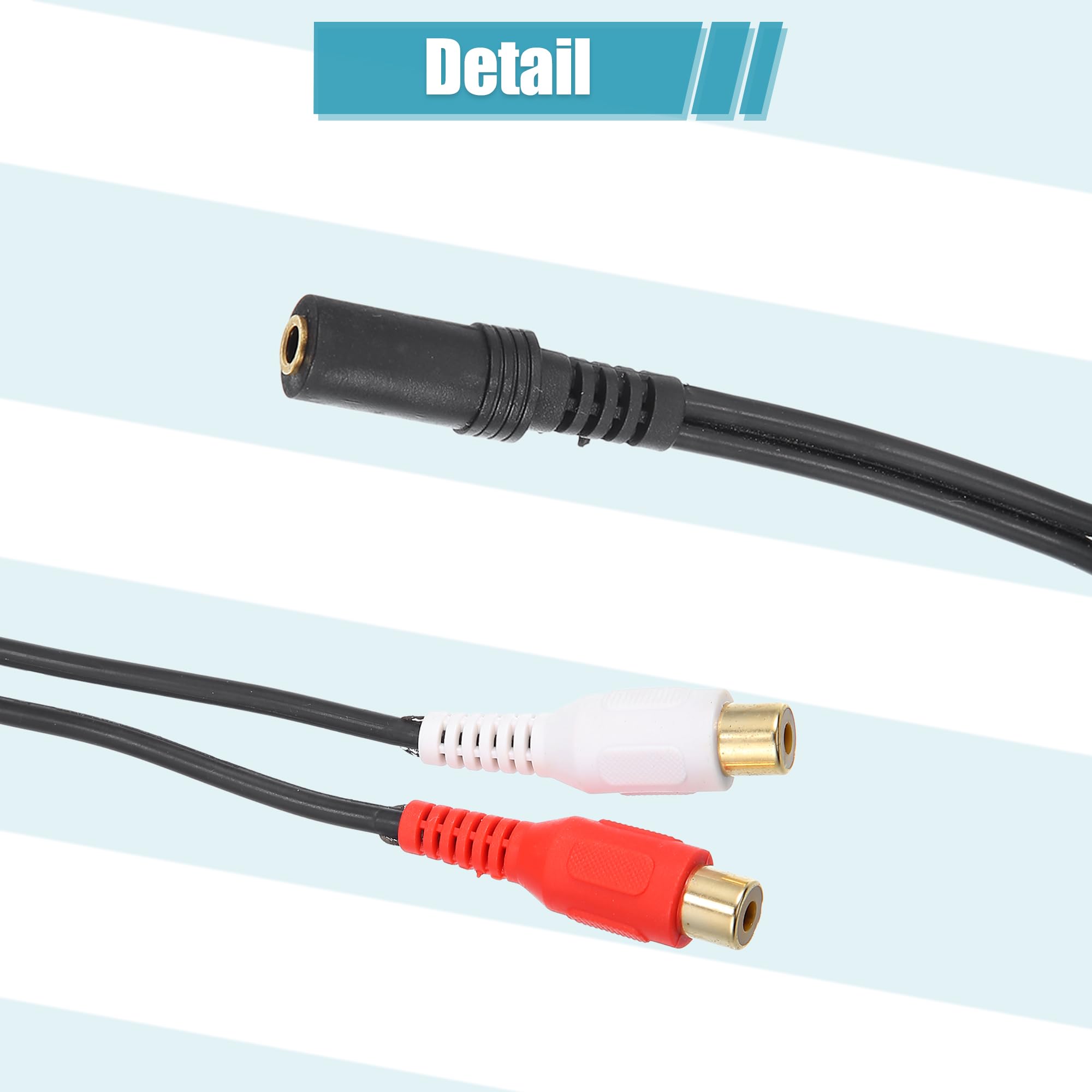 QUARKZMAN 3.5mm Femmina a Doppio RCA Femmina Phono Stereo Separatore Cavo