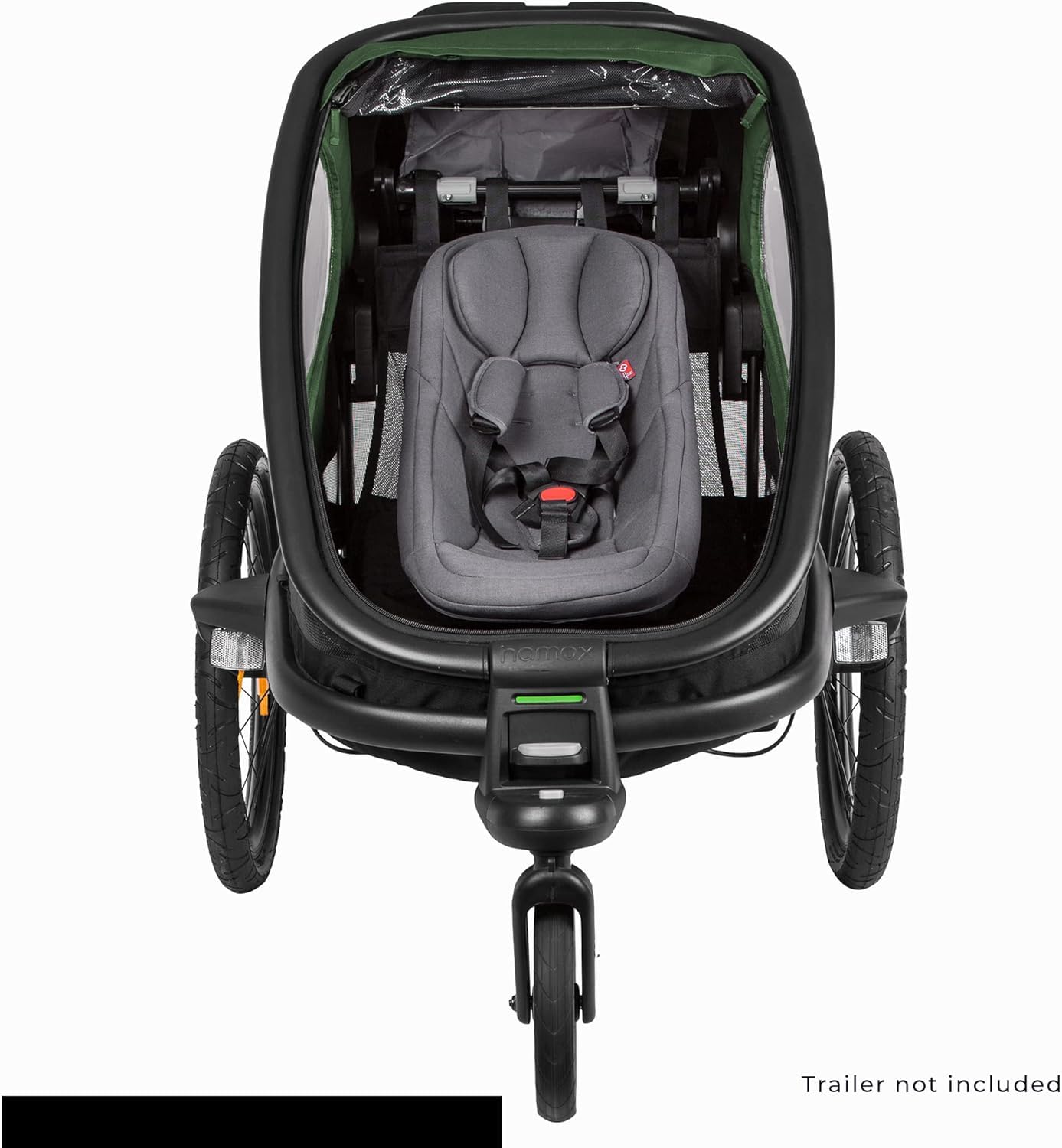 Hamax Inserto para bebé (se Adapta a Todos los remolques) - Soporte Suave y cómodo para recién Nacidos, fácil de Instalar, arnés de Seguridad, diseño Ajustable, Compatible con Asientos de Bicicleta