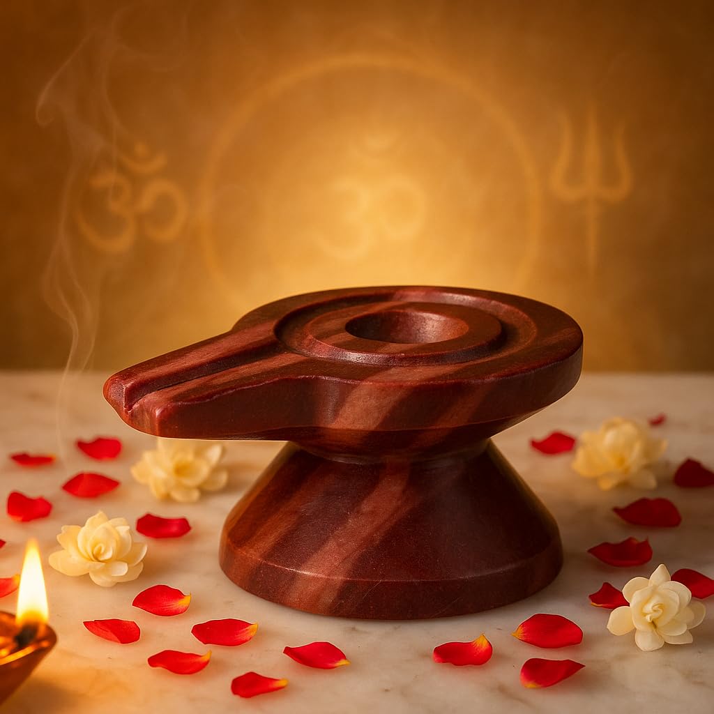 SB Stoe Hub- Original Narmada Stone Jaladhari Shiva Lingam Yoni Base Lingam Holder Narmadeshwar Jaladhari Stand Panapitham Shivling Base Pitha for Daily Home Puja (Multiclour Size 3 Inch)