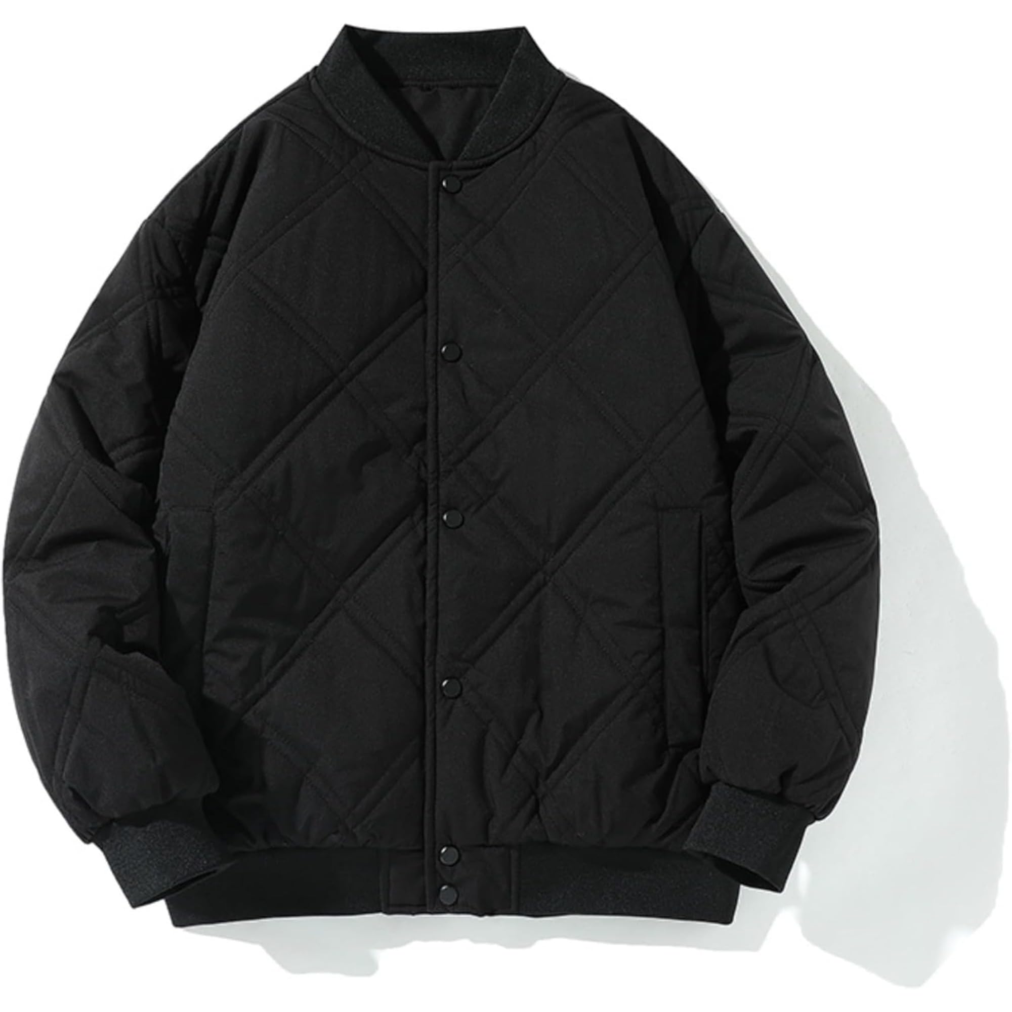 Blouson bomber matelassé homme avec col montant zippé - 4