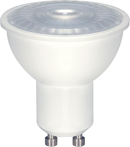 Satco Lighting S9383-Bombilla LED MR16 regulable de 6.5 W, 3000 K, base de dos pines GU10, 120 voltios, ángulo de haz de 40 grados, certificado