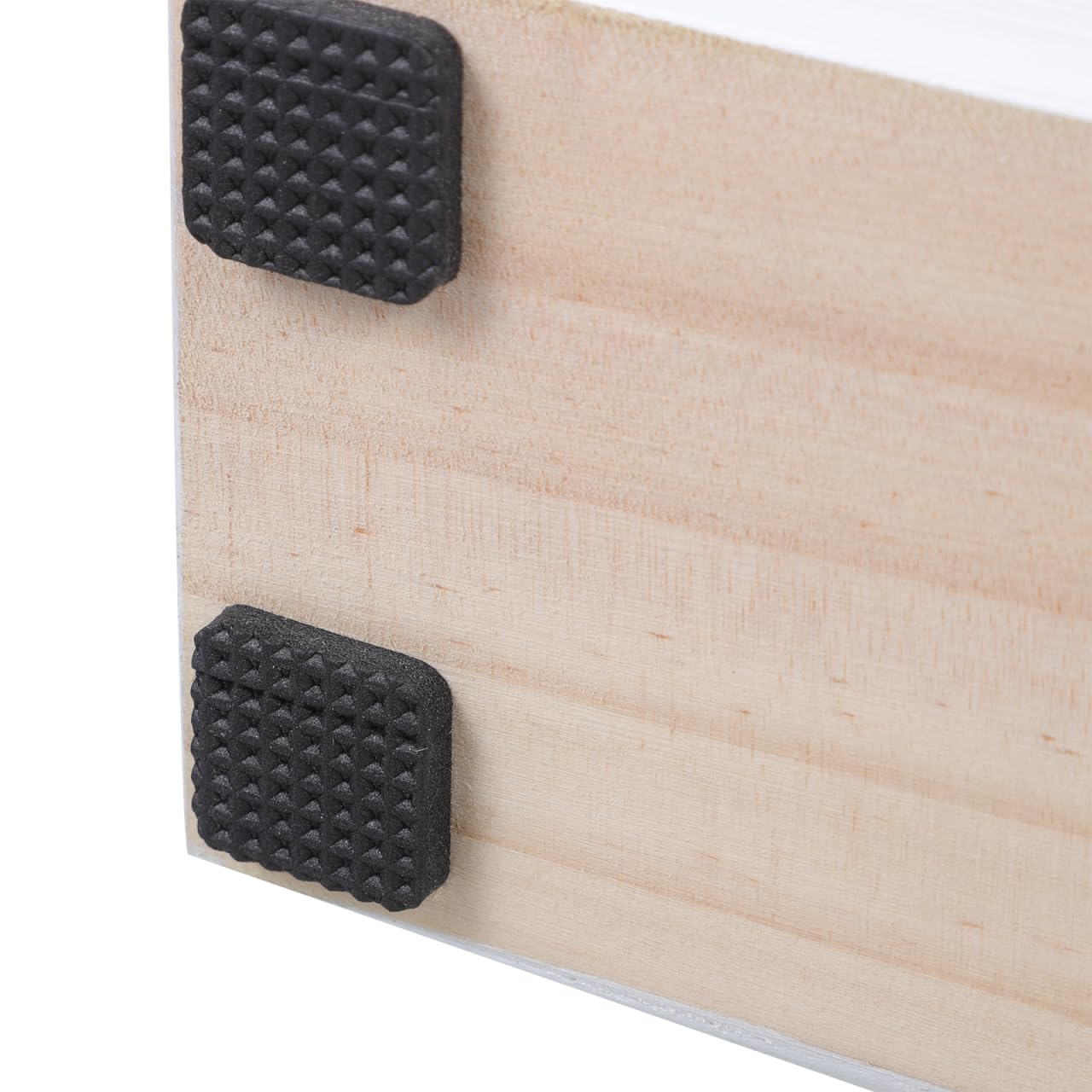 DOITOOL Support de Miroir sur Pied en Bois Blanc Bords Courbés, Design Moderne Élégant, Stabilité Renforcée pour Présentoir à Œuvres d'art Les Intérieurs Contemporains