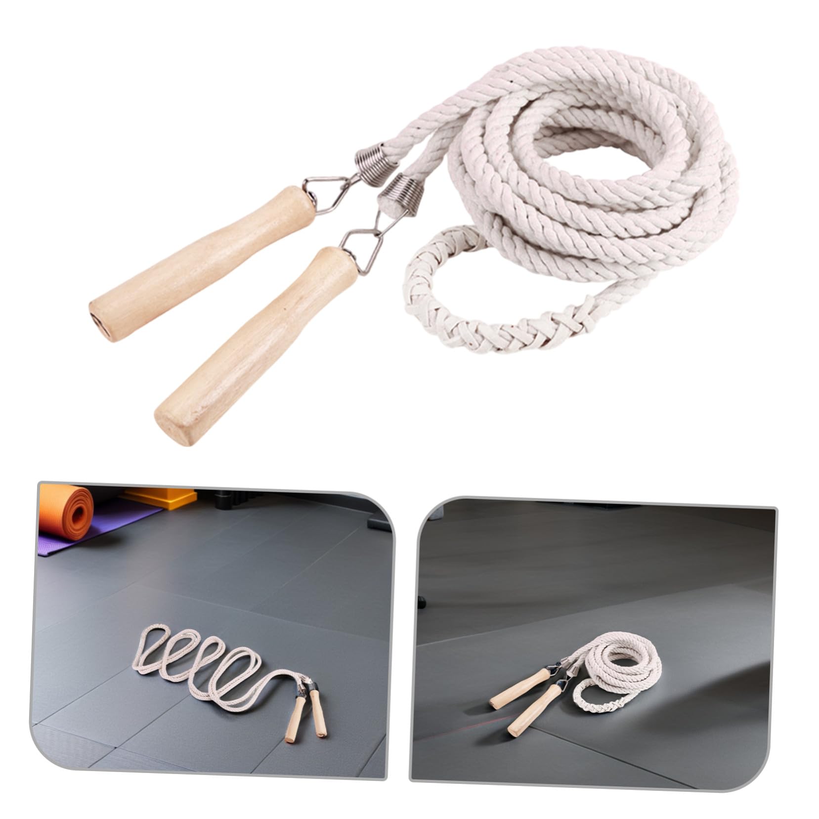 ifundom 2piezas Cuerda Para Saltar Larga Trenzada De Algodón Para Equipo Multijugador Para Actividades Al Aire Fitness y Grupales