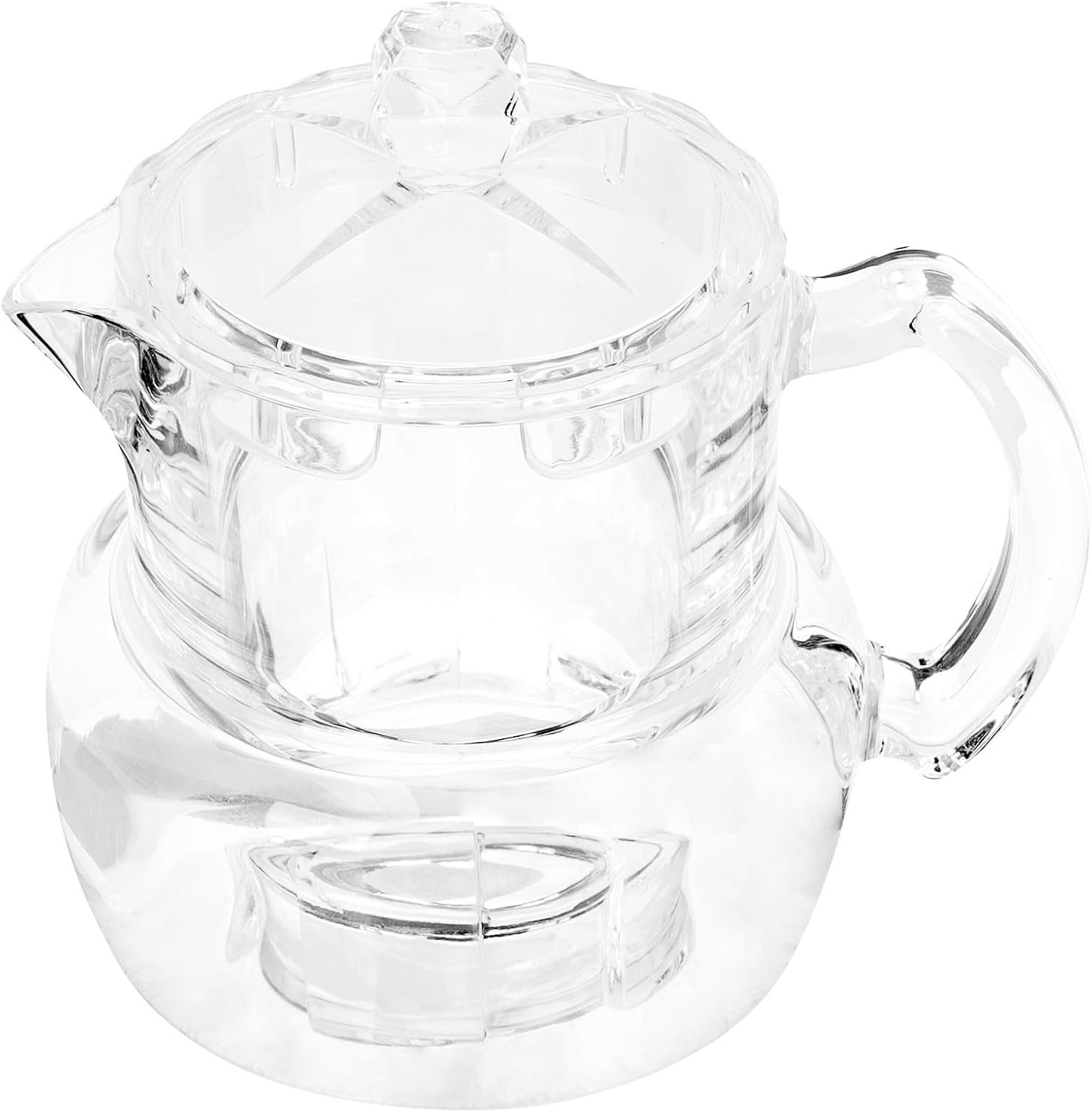 Honey Dispenser Pot with Lid and Acrylic Honey Jar Leak-resistant Syrup Container with Dipper Stick for Kitchen and Dining Use Serveware