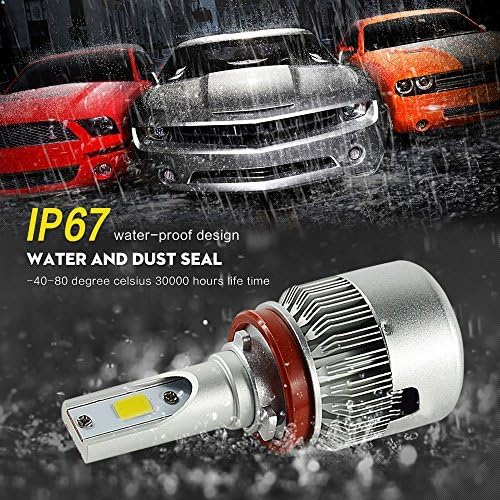 YUMSEEN 9005(HB3) LED Headlight Bulbs All-in-One Conversion Kit - 12V/24V Universal 72w 7,600Lm 6000K Cool White COB Chips Worry-Free - 1 Year Warranty