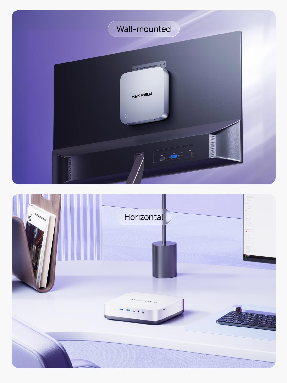 MINIS FORUM AI X1 Pro Mini-PC Barebone, AMD Ryzen AI 9 HX 470 (12C/24T, bis zu 5,2 GHz), Radeon 890M, 4K Quad Display, Dual 2,5G LAN, Wi-Fi 7, Bluetooth 5.4, USB4, OCuLink, ohne RAM/SSD