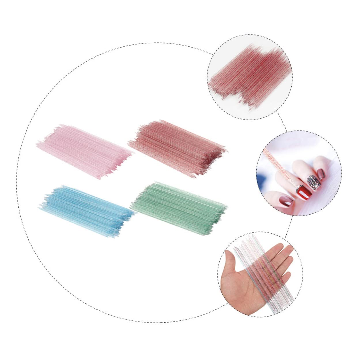 Didiseaon 400pcs Nail Art Tools Multi-color Dotting Sticks for Manicure Cuticle Care Lightweight Compact Nail Cleaning Tools for Home Salon Use