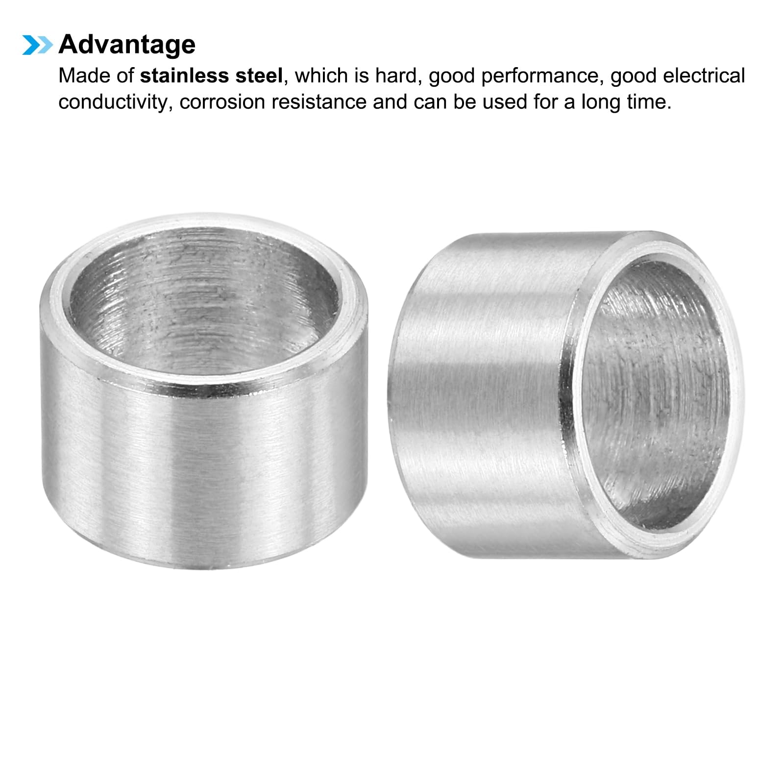 PATIKIL M8 Stainless Steel Spacers, 12Pcs Metal Spacer 8mm ID x 10mm OD x 7mm L Screw Standoff for 5/16" or M8 Screw - Image 4