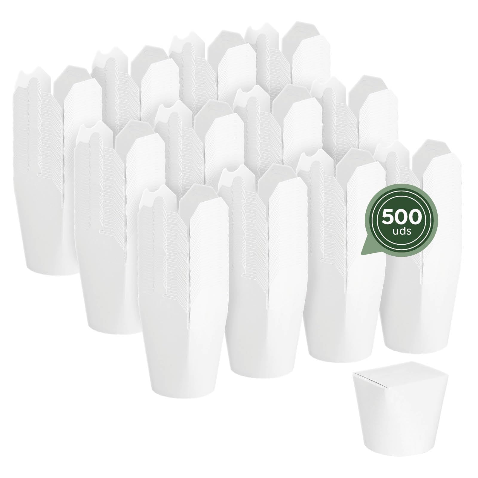 Horeca Collection MAXI PRODUCTS - Scatola per Noodles - 500 pezzi - 1000 ml - Take Away Asia - Asia Food - Scatola Cartone - Confezioni cartone bianco - Cibo da asporto - PRONTO ALL'USO