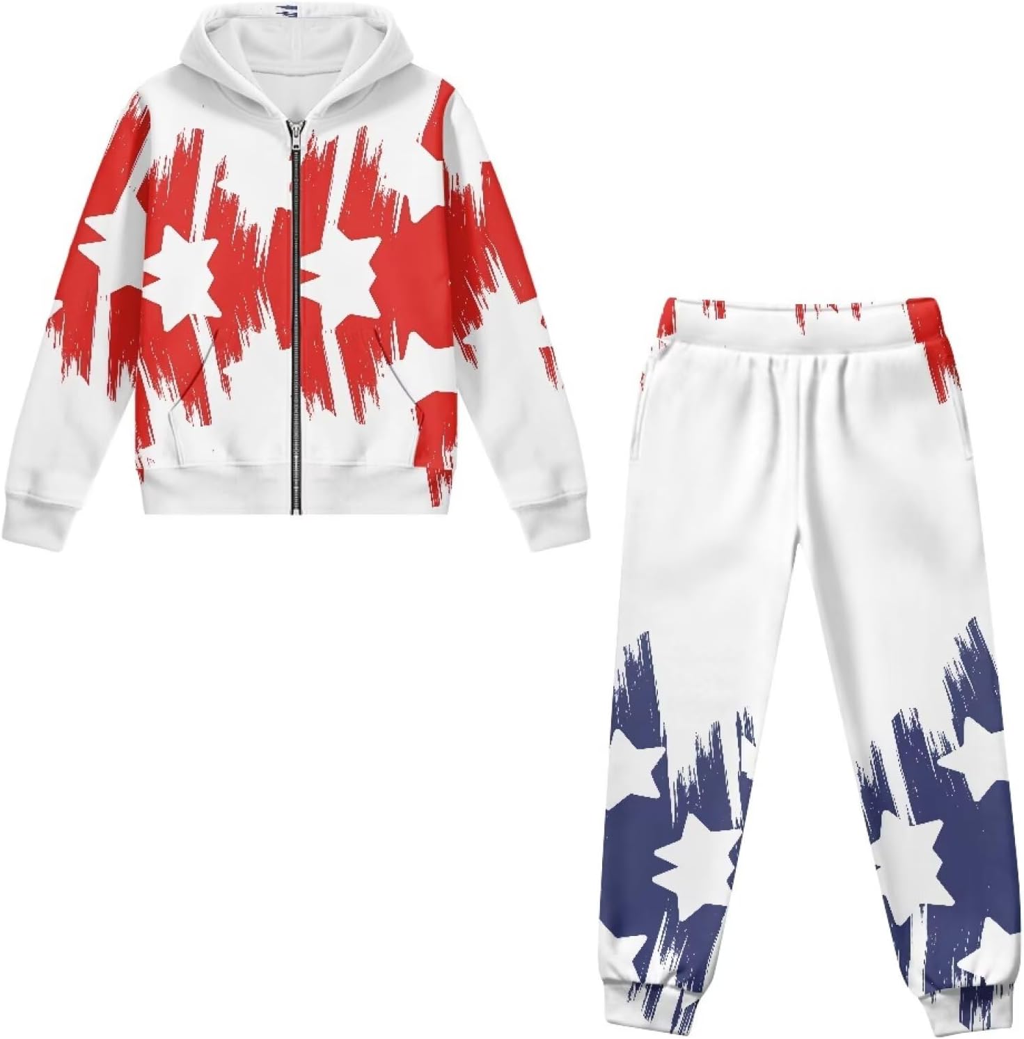2 Piece Girls Track Suit Long Sleeve Sweat Suit Zip Up Hoodie Sweatshirts and Sweatpants with Pockets Jogger Set