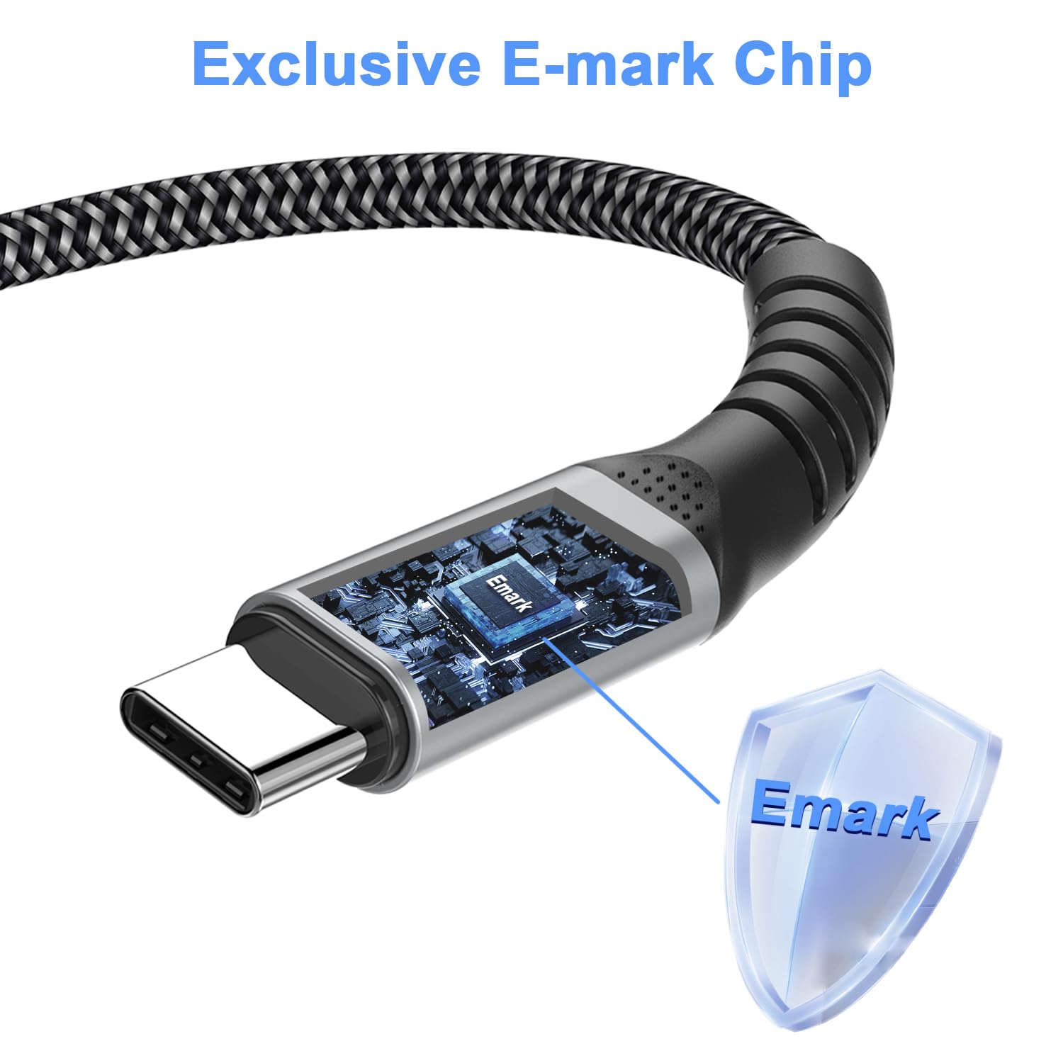 Cavo USB C a USB C 2M 100W Ricarica Rapida PD 5A Cavetto con E-Mark Chip Filo Caricatore per Samsung Galaxy S23 Ultra S22 S21, iPhone 15 Pro Max, iPad Pro