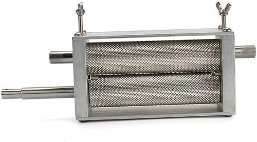 Miniatura 7 de Molino triturador de grano de 2 rodillos, trituradora de acero inoxidable, molino de malta Homebrew, molino de grano manual, taladro de baja