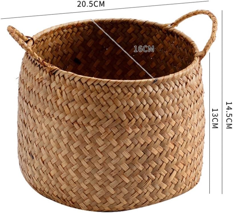 OSALADI Box Rustic Touch Basket for Storage Desktop Flower Arrangement Basket Storage Grocery Woven Seagrass Organizer s for Shelves Woven s for Storage